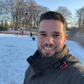 a man taking a selfie in the snow